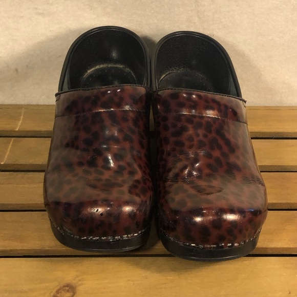 dansko patterned clogs